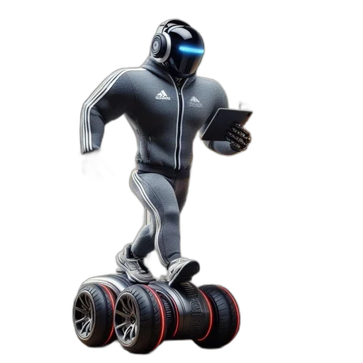 robot, car, concept art, 3d render transparent PNG cut-out