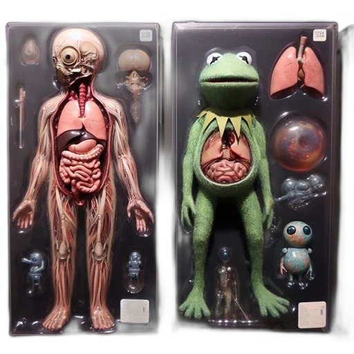creature, concept art, dark, two transparent PNG cut-out