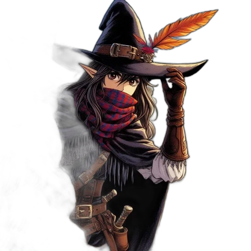 staff, hat, weapon, sword transparent PNG cut-out