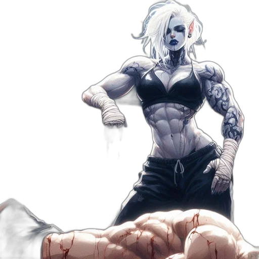 comic book art, concept art, fantasy art, watercolor transparent PNG cut-out