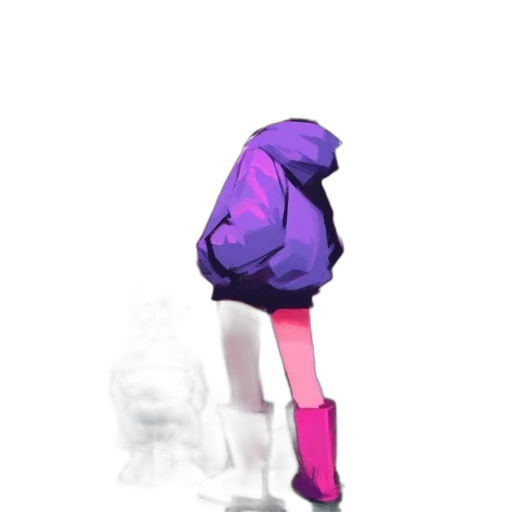dress, jacket, umbrella, creature transparent PNG cut-out