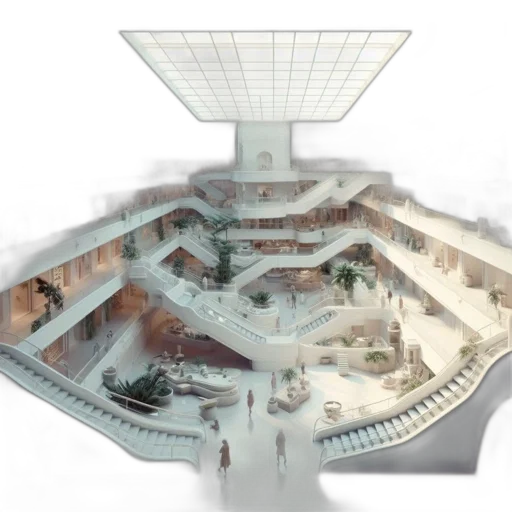 building, 3d render, concept art, photorealistic transparent PNG cut-out
