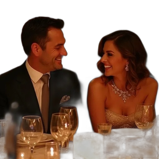 hollywood, couple, all, smiles transparent PNG cut-out