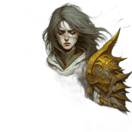 face, dragon, staff, sword transparent PNG cut-out