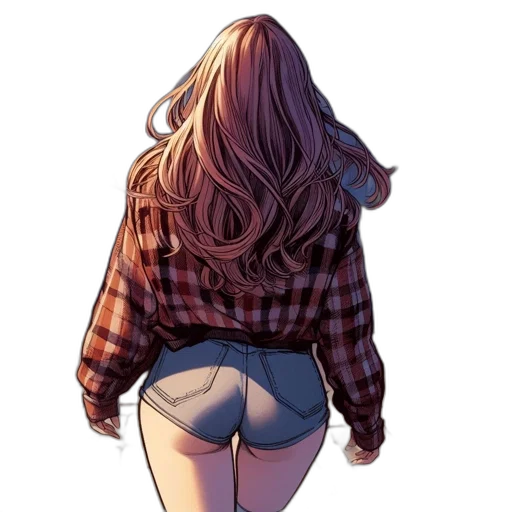 jacket, hair, dress, weapon transparent PNG cut-out