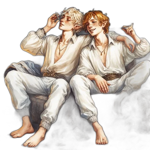 concept art, fantasy art, watercolor, pixel art transparent PNG cut-out