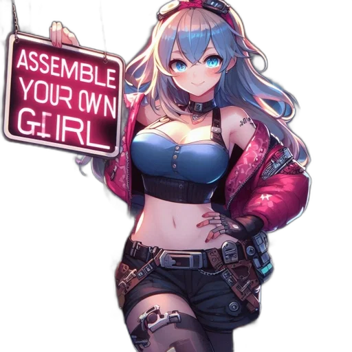 weapon, robot, dress, staff transparent PNG cut-out