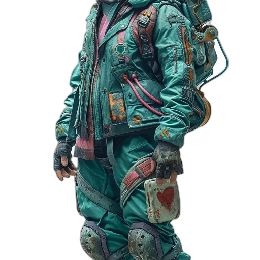 jacket, robot, creature, face transparent PNG cut-out