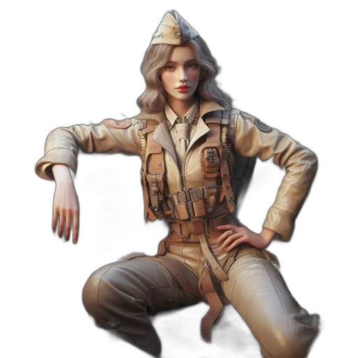jacket, hat, staff, weapon transparent PNG cut-out
