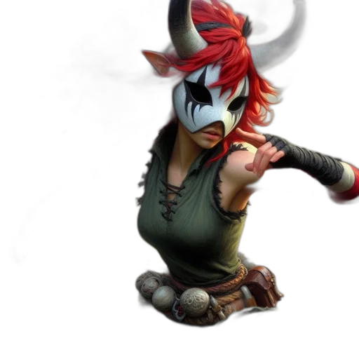 mask, weapon, dragon, 3d render transparent PNG cut-out