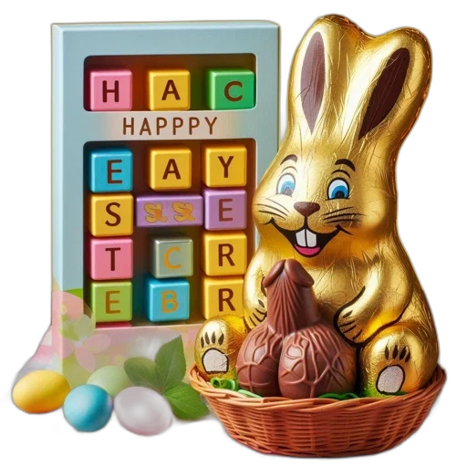 3d render, festive, easter, scene transparent PNG cut-out