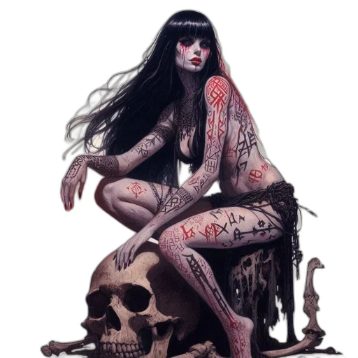 comic book art, fantasy art, concept art, watercolor transparent PNG cut-out