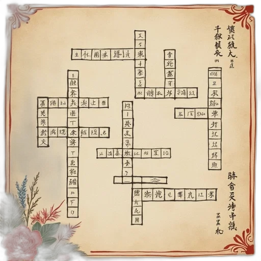 chinese, language, crossword, book transparent PNG cut-out