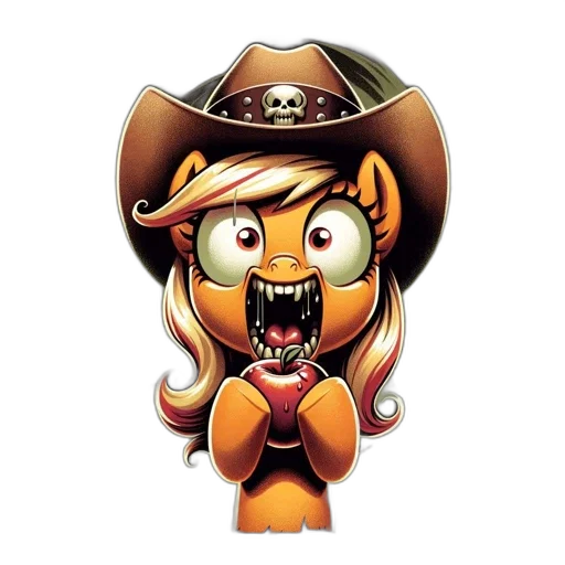 staff, hat, animal, cartoon transparent PNG cut-out
