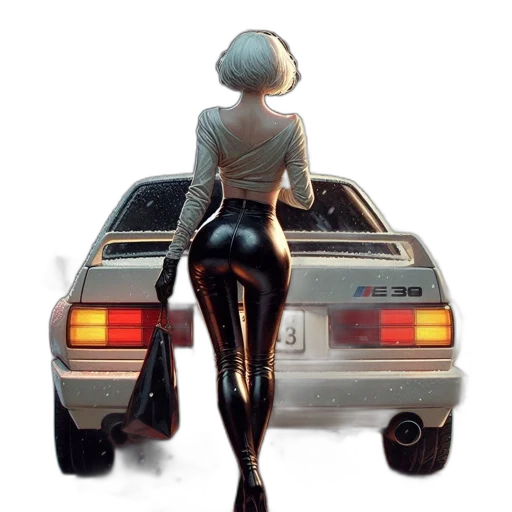 car, robot, jacket, concept art transparent PNG cut-out