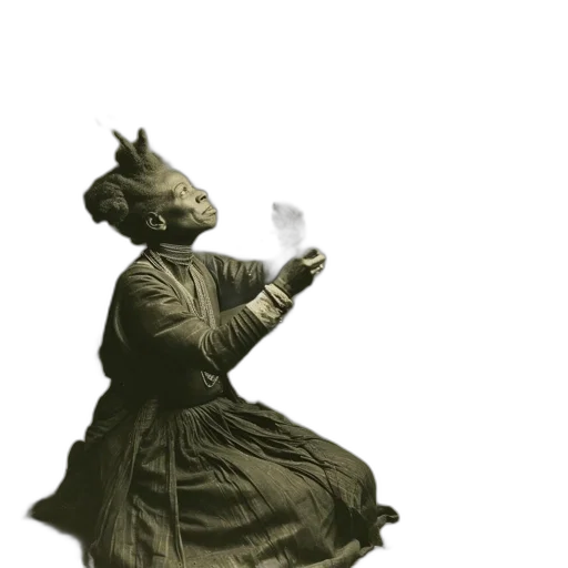 dress, crown, staff, mask transparent PNG cut-out