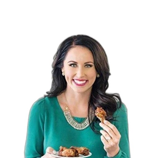 food, woman, green, shirt transparent PNG cut-out