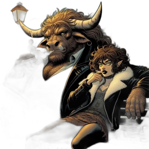 concept art, comic book art, fantasy art, urban transparent PNG cut-out