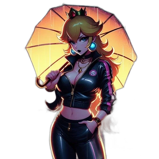 umbrella, jacket, staff, weapon transparent PNG cut-out