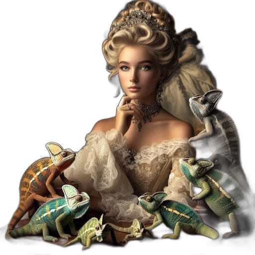 dragon, jewelry, crown, dress transparent PNG cut-out