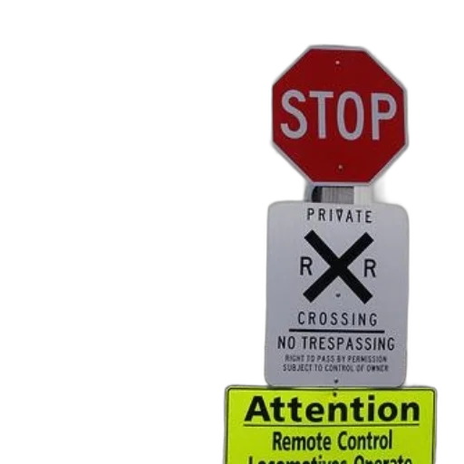 stop, sign, accompanied, private transparent PNG cut-out