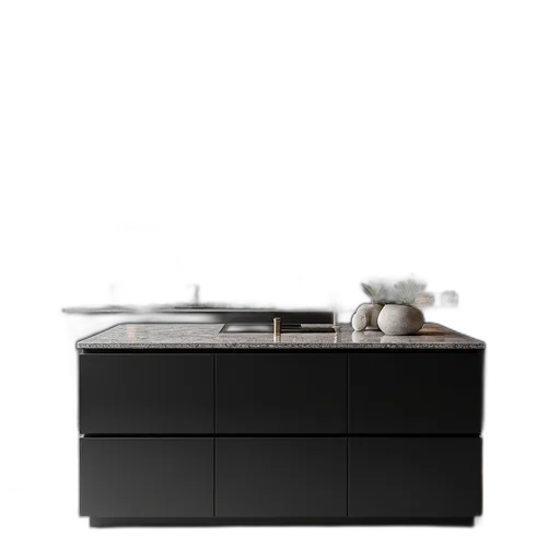 furniture, 3d render, monochrome, black transparent PNG cut-out