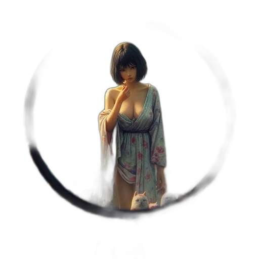 dress, umbrella, jewelry, mask transparent PNG cut-out