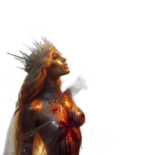 dress, crown, fantasy art, concept art transparent PNG cut-out