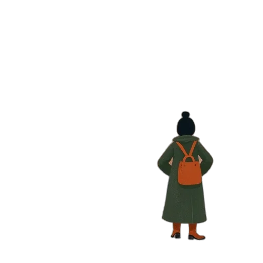 staff, dress, umbrella, jacket transparent PNG cut-out