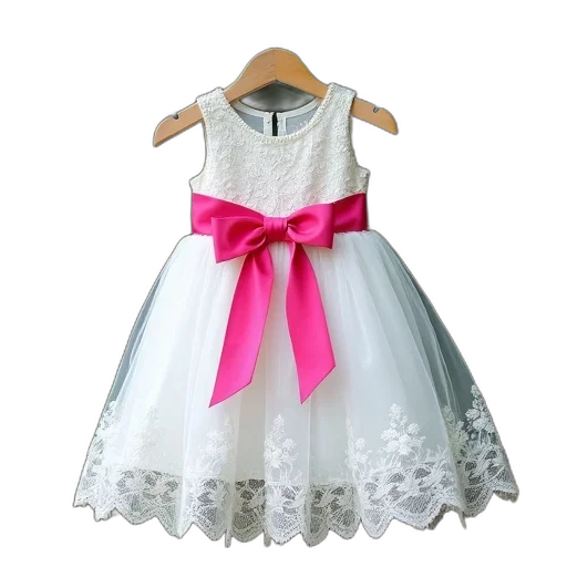 dress, 3d render, child, lace transparent PNG cut-out