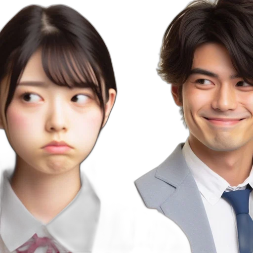 face, photorealistic, anime, 3d render transparent PNG cut-out