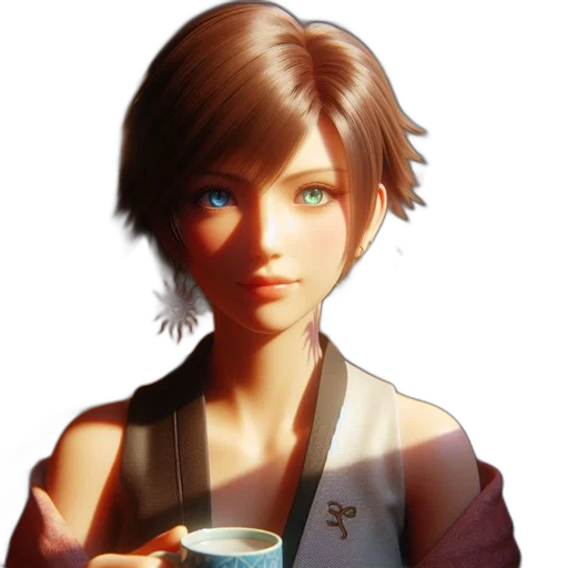 face, staff, robot, photorealistic transparent PNG cut-out