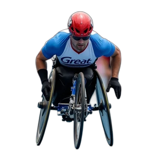 male, athlete, wheelchair, racing transparent PNG cut-out