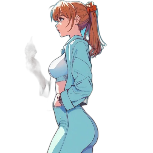 jacket, dress, staff, robot transparent PNG cut-out