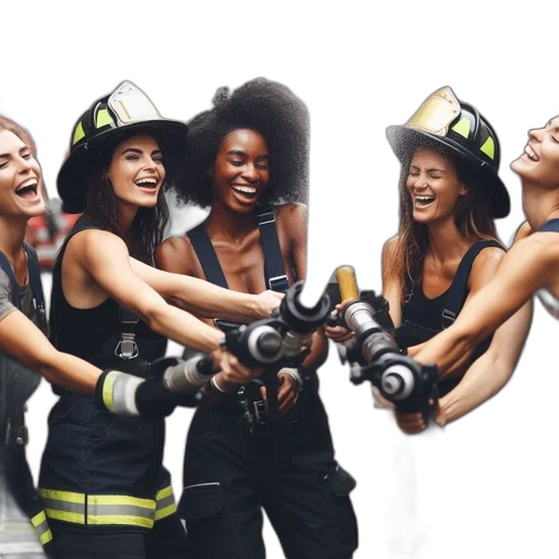 staff, fire, four, female transparent PNG cut-out