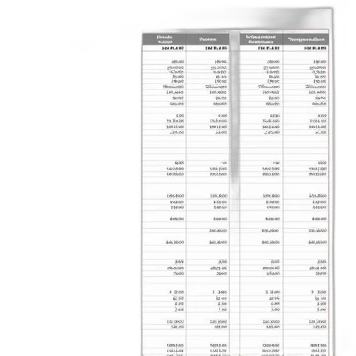 detailed, financial, spreadsheet, various transparent PNG cut-out
