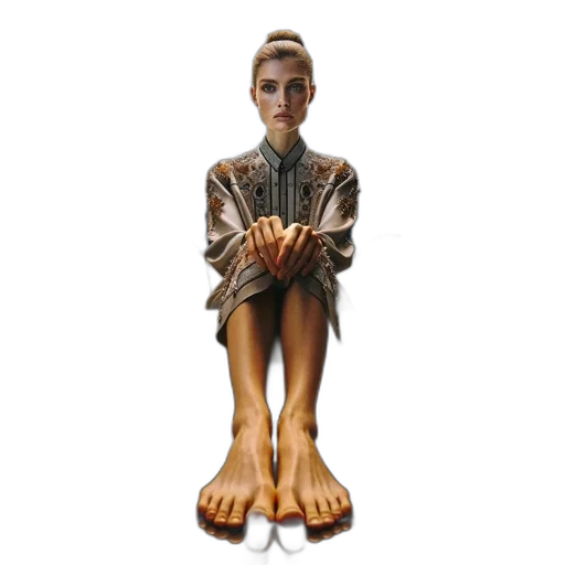 dress, shoes, creature, 3d render transparent PNG cut-out