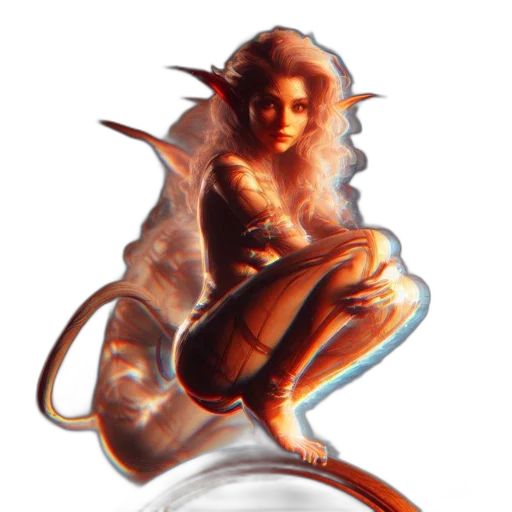 dragon, staff, creature, hair transparent PNG cut-out