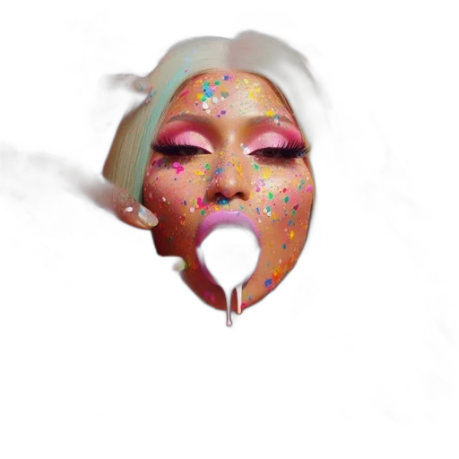mask, face, vaporwave, concept art transparent PNG cut-out
