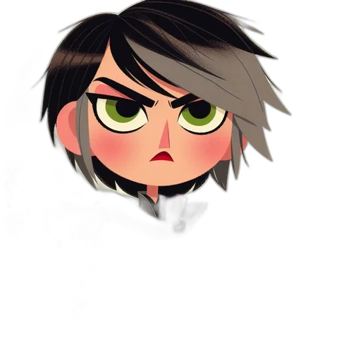 face, staff, hair, creature transparent PNG cut-out