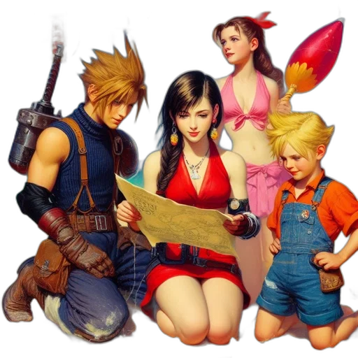 fantasy art, concept art, pixel art, 3d render transparent PNG cut-out