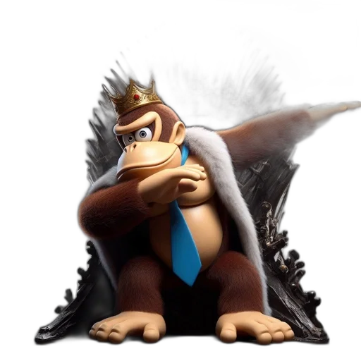 crown, animal, staff, creature transparent PNG cut-out