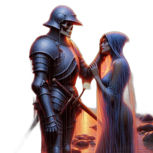 sword, robot, concept art, fantasy art transparent PNG cut-out