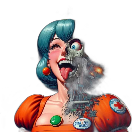 robot, jewelry, staff, face transparent PNG cut-out