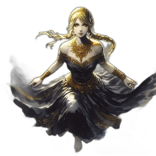 dress, crown, fantasy art, concept art transparent PNG cut-out