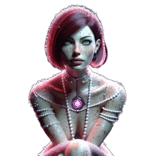robot, face, jewelry, dress transparent PNG cut-out