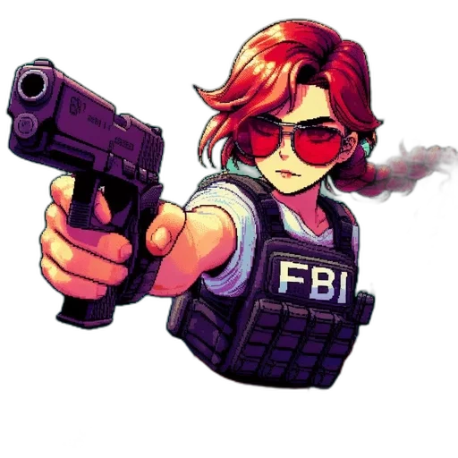 weapon, staff, jacket, pixel art transparent PNG cut-out