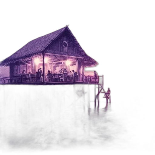 building, furniture, umbrella, concept art transparent PNG cut-out