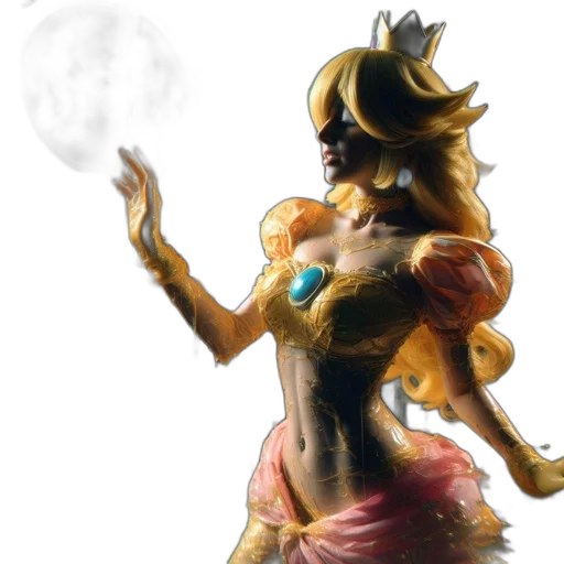 dress, crown, mask, staff transparent PNG cut-out