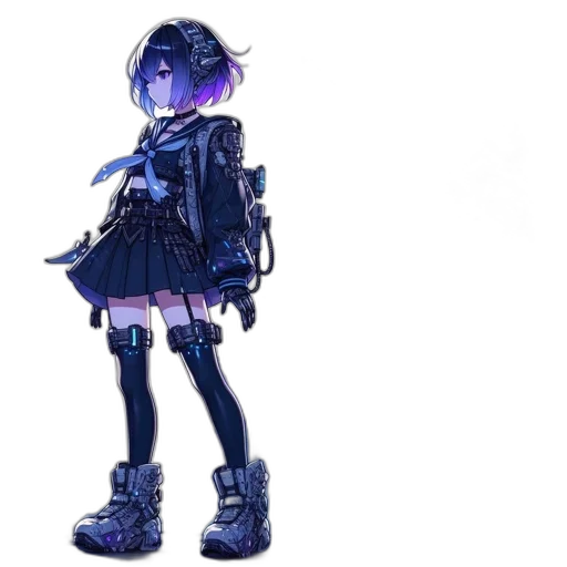 robot, dress, jacket, weapon transparent PNG cut-out